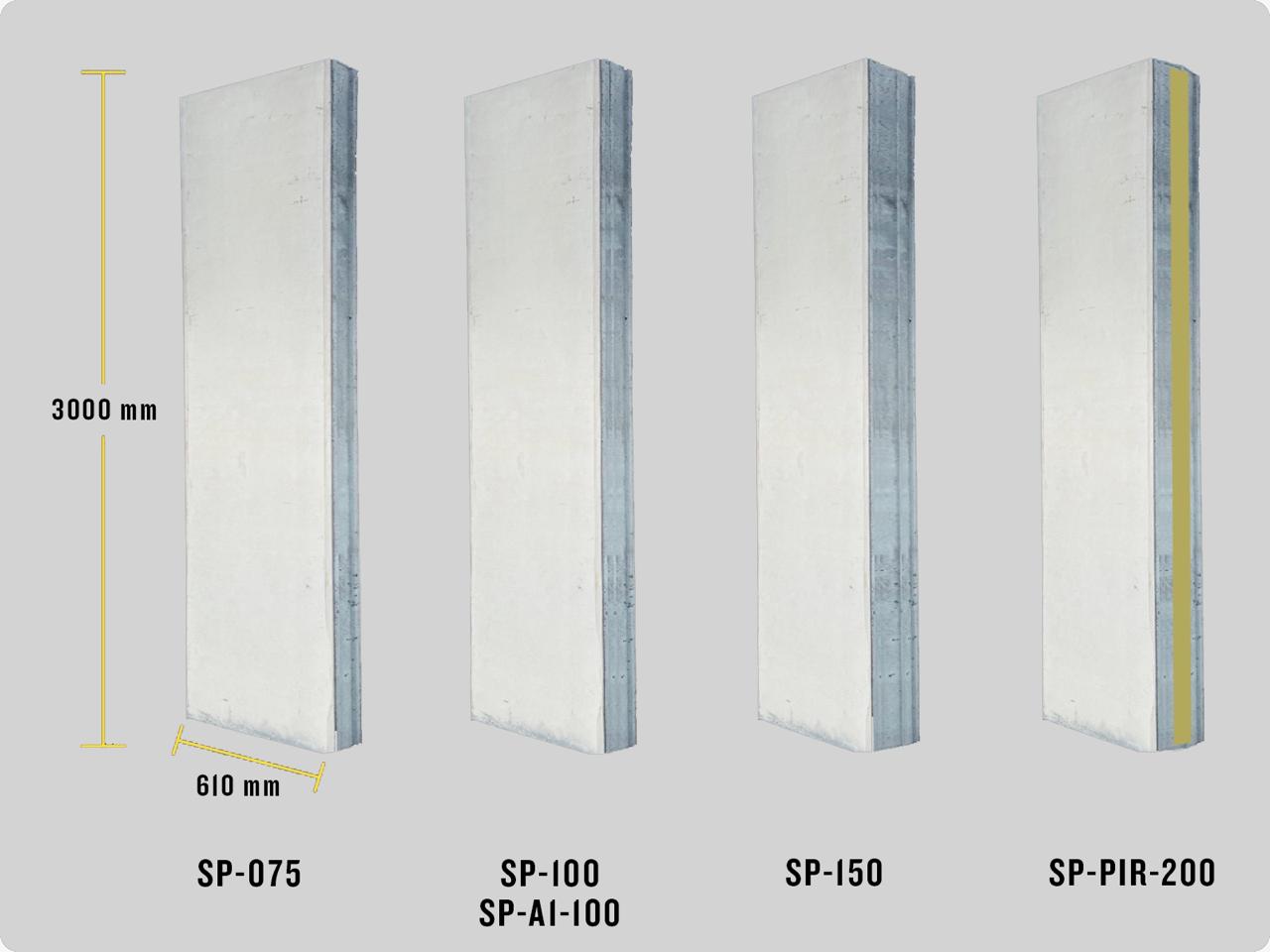 SpecWall panel types